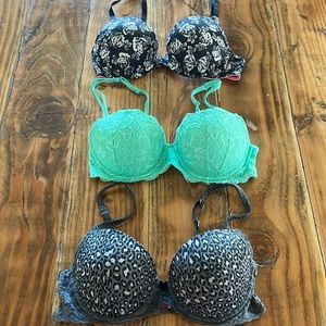 3 Pink Victoria Secret Bras all 34 C